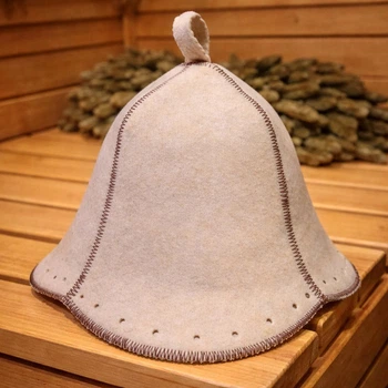 Шапка для бани и сауны из натурального войлока Двухслойная - Sauna Good