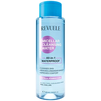 Міцелярна вода All-In-1 для зняття водостійкого макіяжу Micellar Cleansing Water Revuele 400 мл 5060565106932
