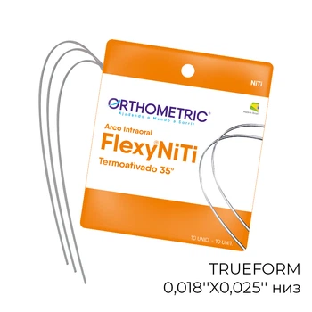 Дуга ORTHOMETRIC Flexy NiTi 35° Термоактивна 0,018''X0,025'' низ