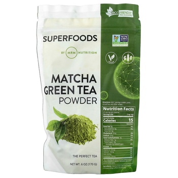 Зеленый чай Матча MRM "Matcha Green Tea Powder" японская, субтропическая, лист в порошке (170 г / 6 унций)