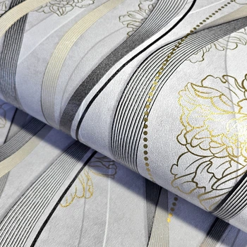 Обои дуплекс VIP на бумажной основе Континент 0,53м. х 10,05м. Светло-серые (136)
