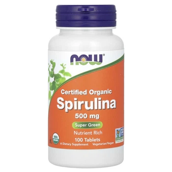 Спіруліна органічна Now Foods (Spirulina Organic) 500 мг 100 таблеток (NOW-02696)