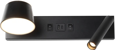 Світильник настінний світлодіодний Luminaria EDGE 10W BLACK 4200K 220V IP20 (з вимикачем)
