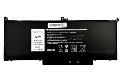 Батарея Elements MAX для ноутбука Dell Latitude 7280 7290 7380 7390 7480 7490 7.6V 8200mah 62Wh (F3YGT-2S2P-8200)