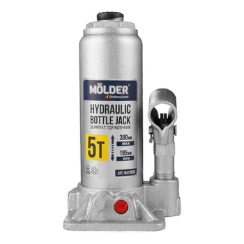 Домкрат гідравлічний пляшковий 5 т Molder 195-380 мм для автомобіля в пластиковому пакованні (MA29055)