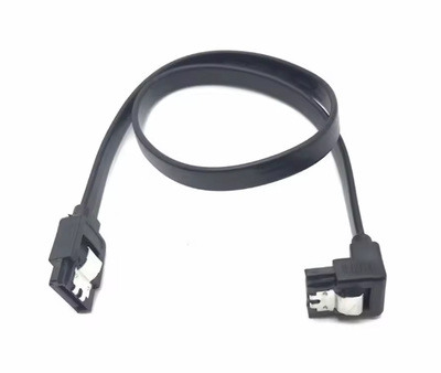 Угловой кабель для HDD SSD SATA 3.0 to SATA 3.0 50см плоский Black (500330)