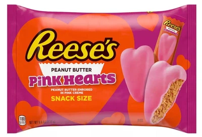 Шоколадні цукерки Reese's Valentine's Day Peanut Butter Pink Hearts Candy 272г