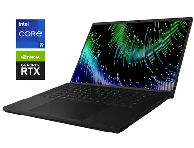 Игровой ноутбук Razer Blade 16 RZ09-0483 / 16" (3840x2400) MiniLED / Intel Core i9-13950HX (24 (32) ядра по 2.2 - 5.5 GHz) / 32 GB DDR5 / 2000 GB SSD NVMe / nVidia GeForce RTX 4090, 16 GB GDDR6, 256-bit / WebCam б/у
