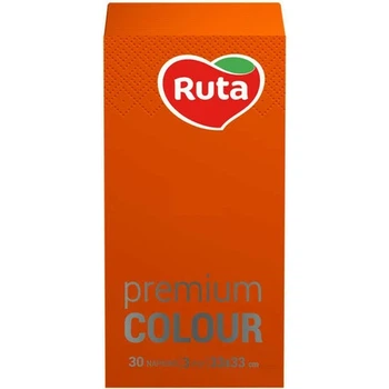 Серветки помаранчеві Ruta Premium Colour 30 шт/уп (748378)