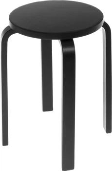 Табурет 4Living кухонний 39 x 39 x 45.5 см Чорний (6410412710345)