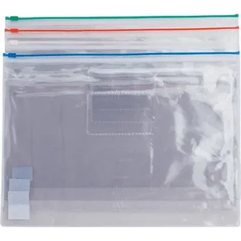 Папка на застібку zip-lock Buromax A4 асорті прозорий 160 мкм. (BM.3946-99)