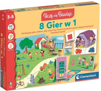 Zestaw gier edukacyjnych Clementoni 8 w 1 (50414) (8005125504145)