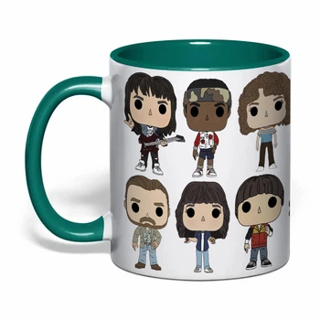 Чашка с печатью "Очень странные дела / Stranger Things" №5 (цвет тёмно-зеленый) (37709)