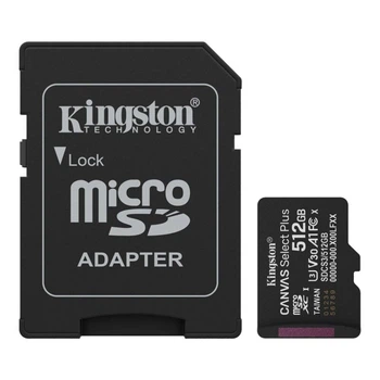 Карта пам'яті microSDXC (UHS-1 U3) Kingston Canvas Select Plus Gen3 512Gb class 10 А1 V30
