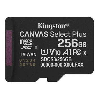 Карта пам'яті microSDXC (UHS-1) Kingston Canvas Select Plus Gen3 256Gb class 10 А1