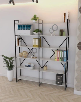Стелаж в стилі лофт EcoLoft Норлен DSP-1359-2 Дуб Кортона