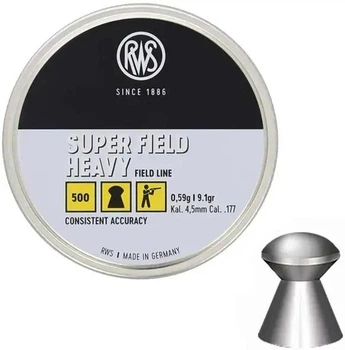 Пульки RWS SuperFieldHeavy 0,59 гр.500 шт кал.4,5 мм
