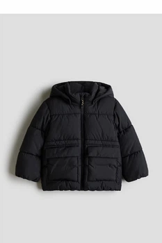 Дитяча демісезонна куртка H&M з капюшоном Чорний 98/104 см 1232402/98/104
