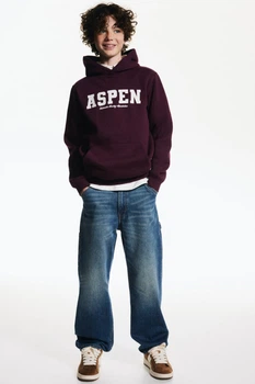Підліткові джинси Carpenter H&M для хлопчика вільного крою, синій денім 164 см