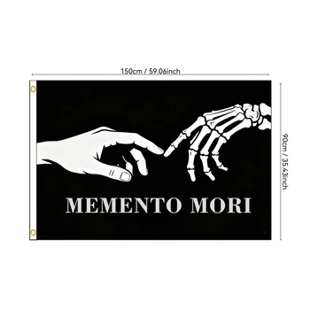 Флаг Memento Mori 90х150 см Помни о смерти