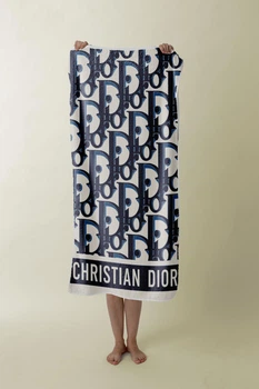 Рушник з принтом Діор напис, "Dior" - 70*140 см