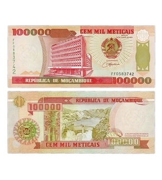 Банкнота 100000 метикал Мозамбік 1993 рік UNC