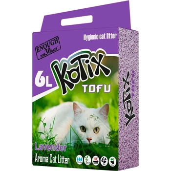 Соевый наполнитель для кошачьего лотка на основе тофу KOTIX TOFU Lavender 6 л