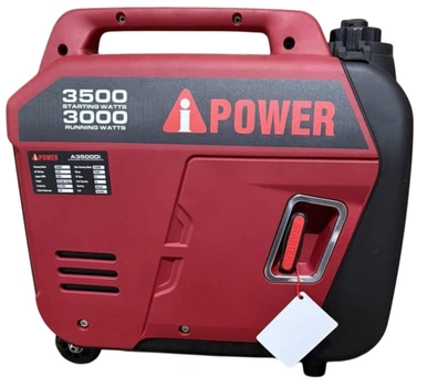 Инверторный бензиновый генератор iPower A3500DI (3.0/3.5 кВт) с дисплеем, колесами и ручкой