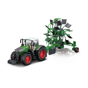 Трактор Bburago Fendt 1050 Vario з роторними валковими граблями