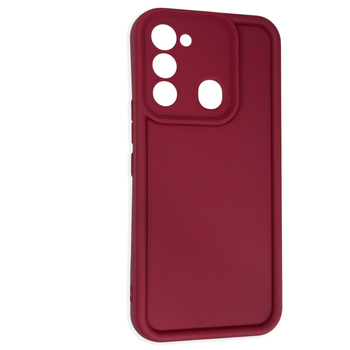 Чехол силиконовый Soft Touch для Tecno Spark Go (KG5m) бордовый (Полная защита камеры)