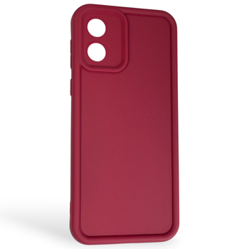 Чехол силиконовый Soft Touch для Motorola Moto E13 (PAXT0034) бордовый (Полная защита камеры)