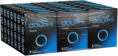 Упаковка презервативів Dolphi Класичні 21 пачка по 3 шт (63 шт) (4820144773792)