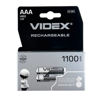Акумулятор мізинчиковий ААA VIDEX R03 1100 mAh нікель-металогідридний (RZN-23103043)