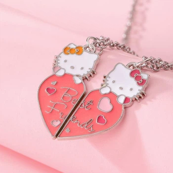 Парные кулоны Hello Kitty сердце Best Friends для двоих