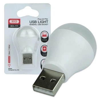 LED лампочка, USB лампочка XO-Y1, холодный (белый) свет USB светильник