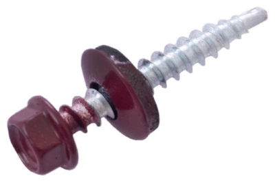 Саморіз покрівельний Apro 4.8 x 35 мм RAL 3005 (50 шт.) (SDS48353005)