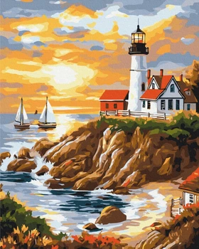 Картина за номерами Спокій біля маяка 40x50 Brushme (BS54244)