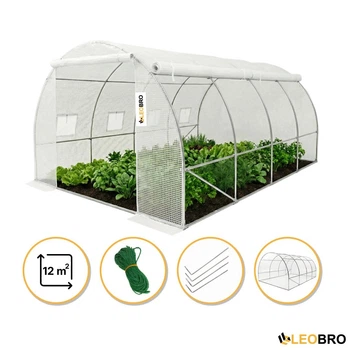 Садова теплиця парник готова від виробника Garden 12м2 White MultiDoor