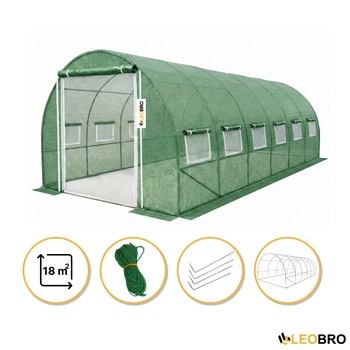 Садовая теплица парник готовая от производителя Garden 18м2 Green Mosquito Door