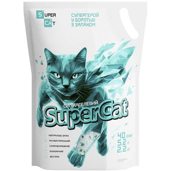 Силикагелевый наполнитель SuperCat для кошачьих туалетов, 2.2 кг (3527)