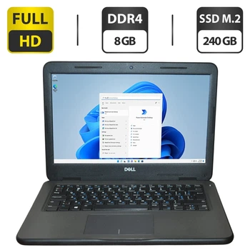 Ноутбук Б-класс Dell Latitude 3310 / 13.3" (1920x1080) TN / Intel Core i3-8145U (2 (4) ядра по 2.1 - 3.9 GHz) / 8 GB DDR4 / 240 GB SSD M.2 / Intel UHD Graphics / WebCam / Windows 11 Pro Education б/у