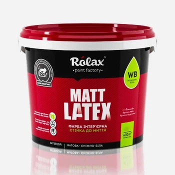 Краска интерьерная акриловая Mattlatex Rolax 4.2 кг 1.4
