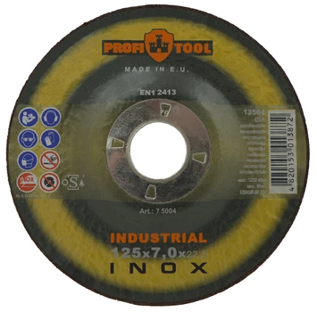 Круг зачистной по металлу PROFITOOL INOX INDUSTRIA 125х7,0х22,2 мм (75004)