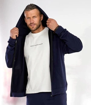 Чоловіче спортивне худі на блискавці Uaclothes 50-52 Синій (like36658-170841358)