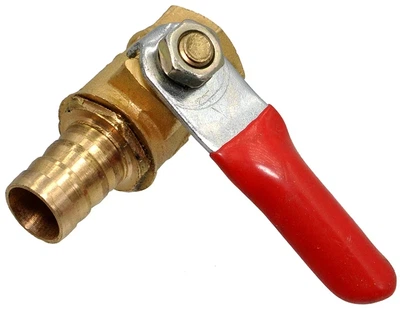 Кран компрессора 1/4" гайка - штуцер D=10 мм (комп418)