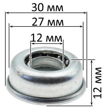 Підшипник колеса газонокосарки VIKING MB 2 RC (12 27 12 мм, 95030039011) (під1896)