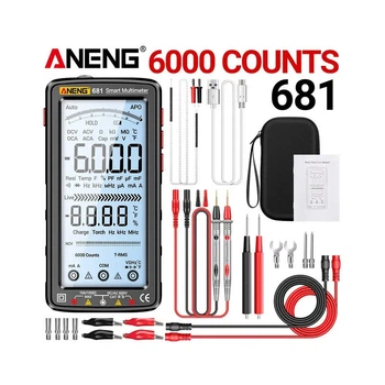 Мультиметр цифровой ANENG 681 (CAT III-600В/CAT II-1000В, Black) (ins432)