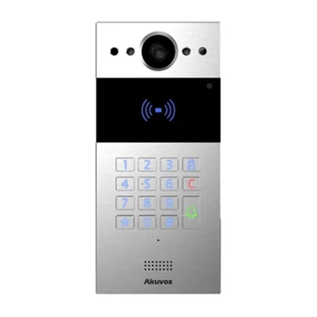 IP-відеопанель багатоабонентська 2Mp Akuvox R20K Silver зі зчитувачем EM-Marine / Mifare / NFC (87-00035)