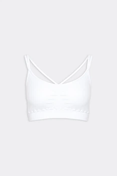 Жіночий безшовний топ з перехресними бретелями Giulia FLEX TOP ACTIVE XXS/XS White-white