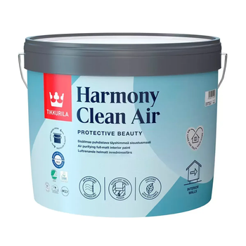 Краска интерьерная глубокоматовая Tikkurila Harmony Clean Air База А (белая) 9л